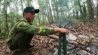 bamboo coffee shop in the middle of the forest