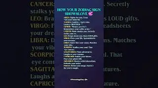 How Your Zodiac Signs Shows Love 💞 #zodiac #zodiacsigns #astrology #horoscope #tarot