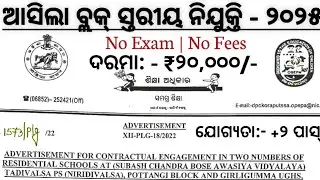 Odisha Block Office Job 2025 | CEO & Accountant Post in Sundargarh | +2 Pass Govt Jobs