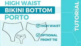 𝗛𝗶𝗴𝗵 𝘄𝗮𝗶𝘀𝘁 Bikini bottom pattern 𝗣𝗢𝗥𝗧𝗢 * DIY BIKINI