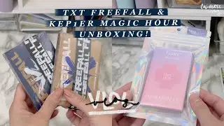 TXT FREEFALL & KEP1ER MAGIC HOUR ALBUM UNBOXING from @lightupkshop !