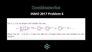 Combinatorics | INMO 2017 Problem 6 | Indian National Math Olympiad | Cheenta