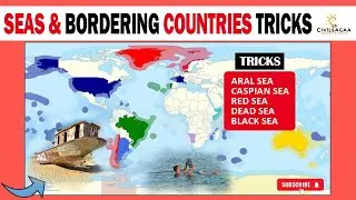 Important Seas & Surrounding Countries | World Geography Map | Geography Through Trick | Civilsagaa