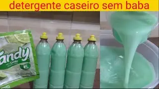 🔴COMO FAZER DETERGENTE CASEIRO DE LIMÃO SEM BABA !! lar doce lar da gleise
