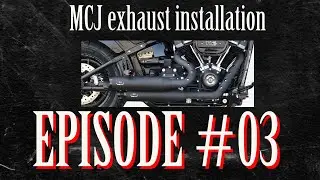 MCJ exhaust Big short black installation Softail Fat Bob 2018