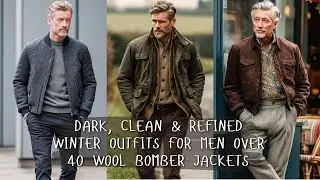Dark, Clean & Refined Winter Outfits for Men Over 40 Wool Bomber Jackets