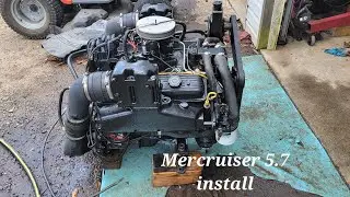 $500 Mercruiser 5.7 v8 inboard engine install in the Maxum 2300sc cuddy cabin
