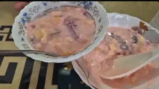Mixed fruit salad with Custard and Chat masala #very tasty