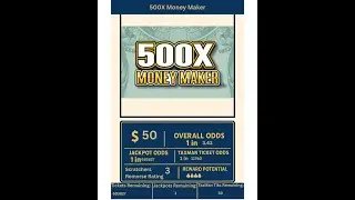 &ldquo;SCRATCHERS REMORSE Ticket Review $50 500 X Money Maker MI Game No. 630&rdquo;