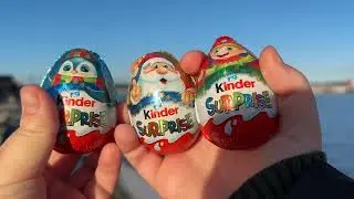 Opening 10 kinder chocolate egg surprise Christmas 2025 / Happy new year 🎊