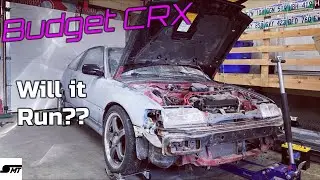 Budget CRX - First Start Up | Custom Rad Install