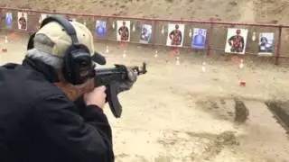 AK 47 full auto controlled burst.