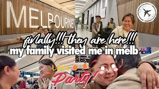 Family Finally Arrived in Melbourne! | Airport Pick-Up, Dinner & First Day Adventures 🇦🇺