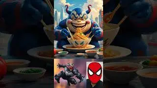 Fat Superhero Eating Noodles At A Stall 💥 Marvel vs DC All Superhero #marvel #DC #shorts #spiderman