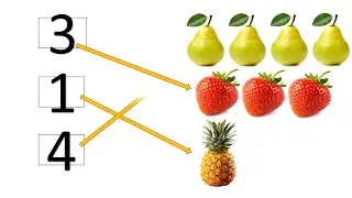 123 exercise | match the fruit pictures with number | match the following | Guess the fruit  | 123