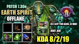 OWNAGE!!! Earth Spirit God Offlane!!! [Ranked!!!!] (Full Match!!)