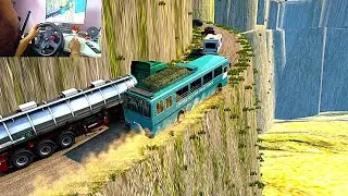 CRPF Bus Survives Extreme Mountain Roads 🌍 | Euro Truck Simulator 2 Realistic Driving