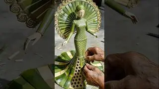 Elegant Bamboo Lady Sculpture 🌿 | AI Image to Video Art#AIImageToVideo#BambooArt#CreativeAIThis