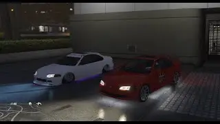 Two Kanjo SJ's cruising through the traffic - Scratchless Challenge almost completed (GTA Online)