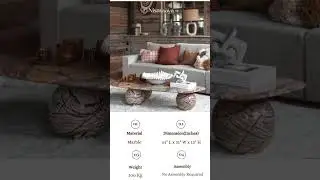 Elevate Your Living Room with Our Stunning Marble Coffee Table | Nismaaya Decor
