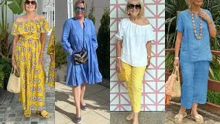 Moda verano 2024 ||moda madura/looks y outfis para usar desde los 50+60+70+