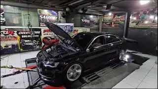 Audi S3 8v dyno test 345whp 373lbs. tq. APR Stage 2 93oct.