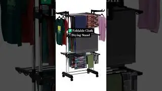 ✅ Foldable Cloth Drying Stand | 3 Tier Stainless Steel Clothes Dryer | #shorts #amazonfinds #yt