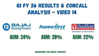 Home First finance and Aadhar Housing Finance I Q1 FY 26 Results