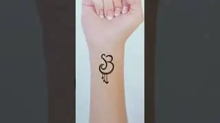 easy S & B couple alphabet mehndi tattoo design by gm #shorts