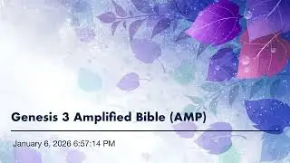 Genesis 3 Amplified Bible (AMP)