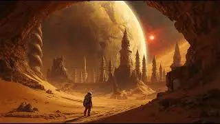 Golden Desert Planet 🏜️ 2-Hour Ancient Ambience | Sandstone City & Dying Star | Cyber Archaeologist