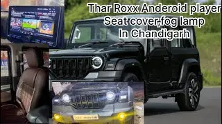 Thar Roxx mx1 modification | Thar Roxx Anderoid player | Thar Roxx seat cover | Thar Roxx fog lamp👍