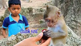 Tiny baby Alba get fruits, love from tourist! thanks for visit!