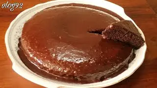 Depression Cake(Chocolate) with no eggs, butter, milk, no beater.Vegan/War Cake/Low cost cake