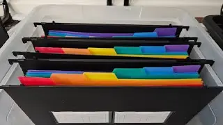 ThinkTex Plastic Expanding Hanging File Folders, 7 Innovative 1 2' Accordion Pockets, Large Capacity