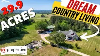 Dream 29.9 Acres Country Living in Holmen Wisconsin | DRONE Real Estate Video Tour in 8K Ultra