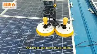 Portable High Efficiency Solar Panel Cleaning Brush Automatic Cleaning Brush Machine