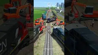 Several American Trains Switch Tracks as High Speed Train Pass #railroad #railway #railtrack #train
