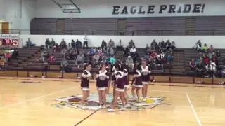 Mission high school cheerleaders basketball performance