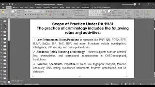 RA 11131 - The Criminology Profession Act of 2018