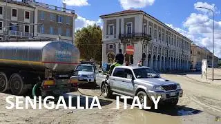 La situazione a Senigallia dopo l' esondazione del fiume Misa del 15 settembre 2022. Italy