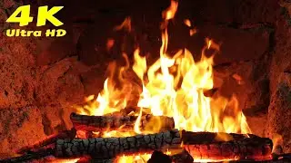 🔥 4K Relaxing Cabin Fireplace Retreat, Fireplace Video for Sleep, outdoor fireplace ambience