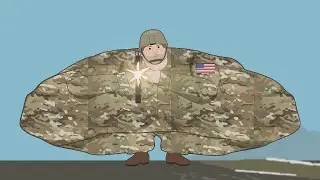 Soldados con obesidad en plena guerra