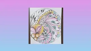 Zentangle circle || zentangle pattern art || freehand drawing #art #zentangle #easydrawing