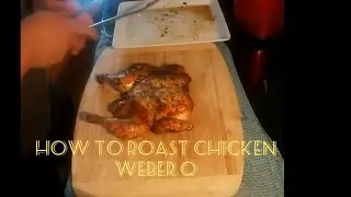 Weber Q Cooking Camping roast chicken