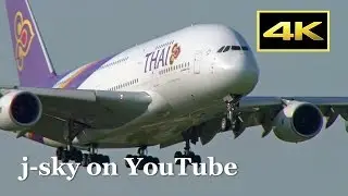 [4K] 1 Hour Plane Spotting at Narita Airport 2016 - afternoon, many big jet's takeoffs and landings