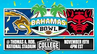 CFB26: Kent State vs Arkansas State Bahamas Bowl, RFL College Series 8 | CPU vs CPU Dynasty!