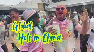 Global Holi in China Goes Viral | 500+ People Celebrating with Colors in Shanghai.