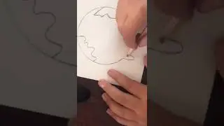 Cool melting earth and Tv human drawing 🤩 #shorts