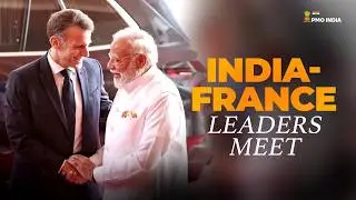 PM Modi welcomes French President Emmanuel Macron in Mumbai